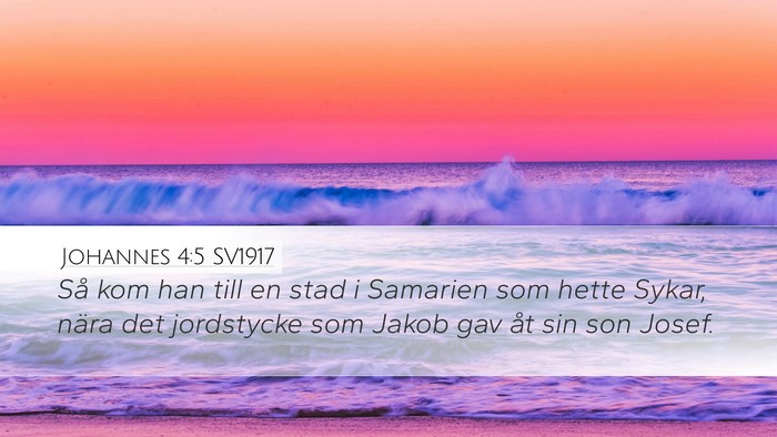 Johannes 4:5 SV1917 Bible Verse Image