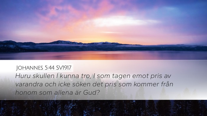 Johannes 5:44 SV1917 Bible Verse Image