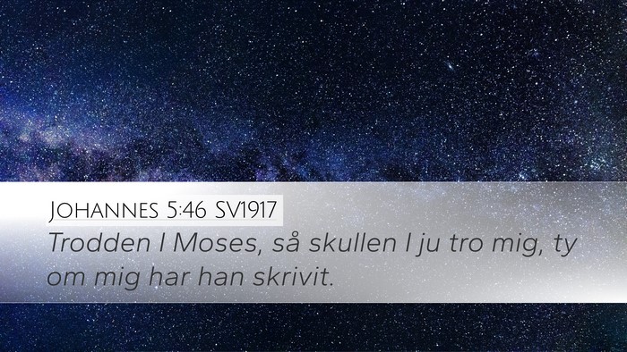 Johannes 5:46 SV1917 Bible Verse Image