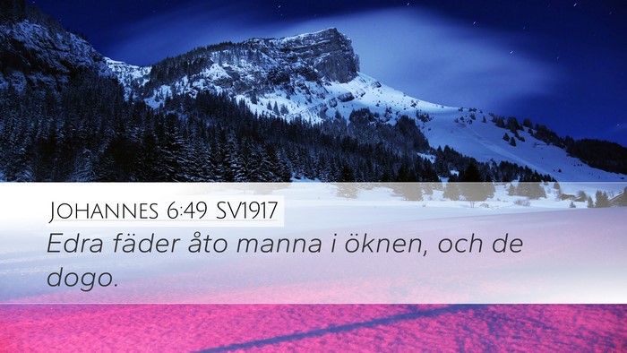 Johannes 6:49 SV1917 Bible Verse Image
