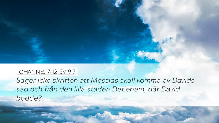 Johannes 7:42 SV1917 Bible Verse Image