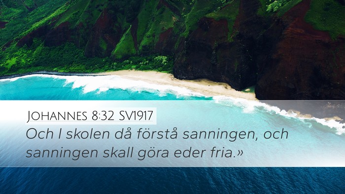 Johannes 8:32 SV1917 Bible Verse Image