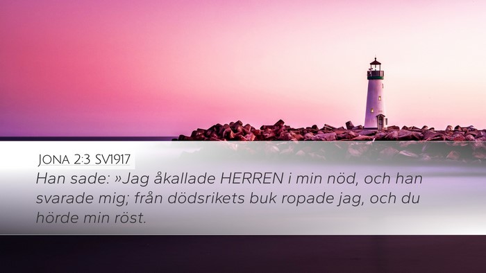 Jona 2:3 SV1917 Bible Verse Image