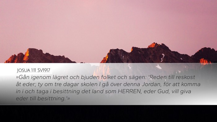 Josua 1:11 SV1917 Bible Verse Image