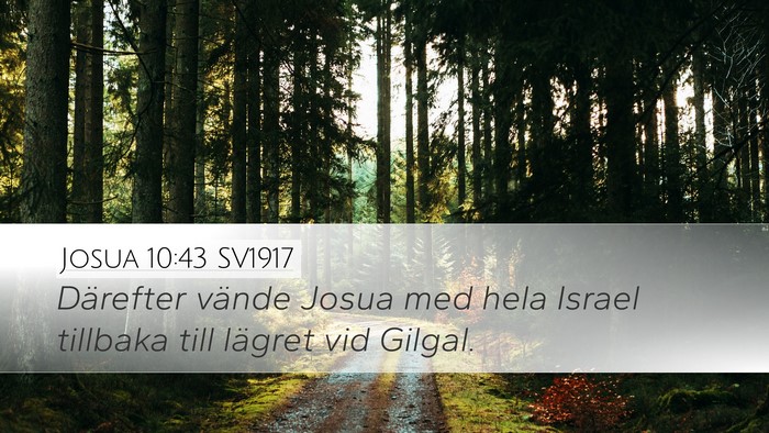 Josua 10:43 SV1917 Bible Verse Image
