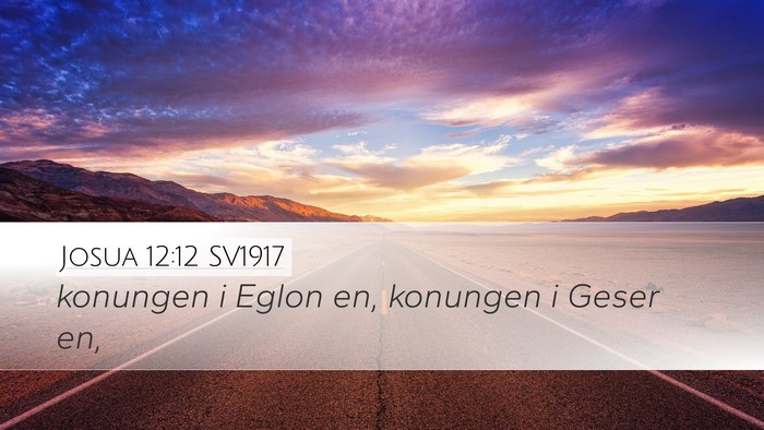 Josua 12:12 SV1917 Bible Verse Image