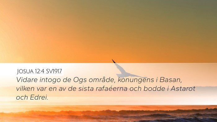 Josua 12:4 SV1917 Bible Verse Image