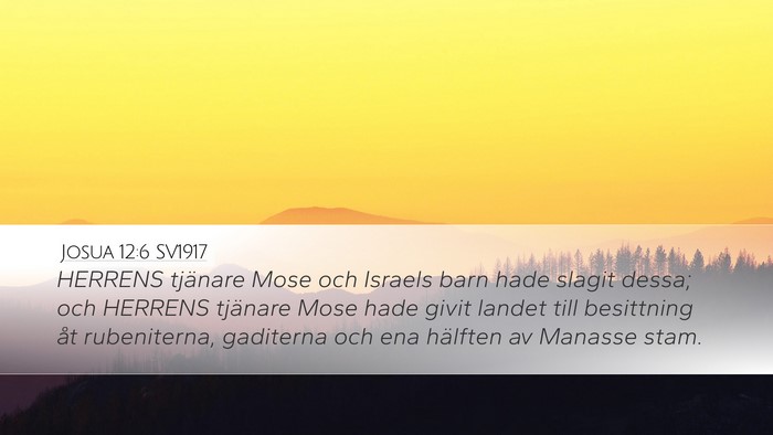 Josua 12:6 SV1917 Bible Verse Image