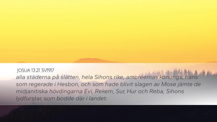 Josua 13:21 SV1917 Bible Verse Image