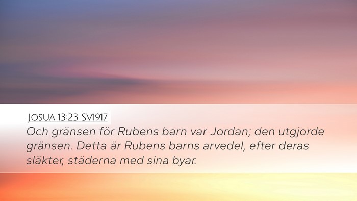 Josua 13:23 SV1917 Bible Verse Image