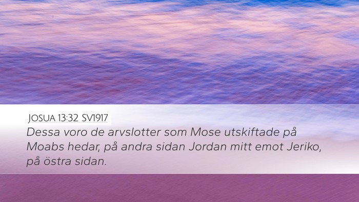 Josua 13:32 SV1917 Bible Verse Image