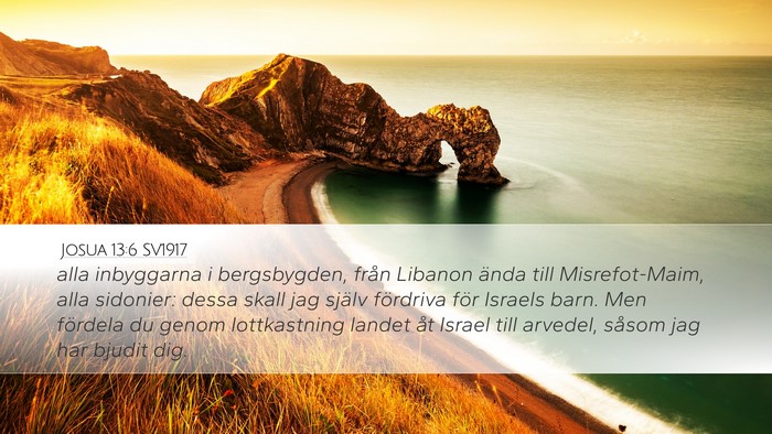 Josua 13:6 SV1917 Bible Verse Image