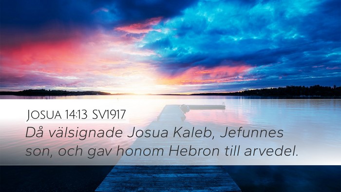 Josua 14:13 SV1917 Bible Verse Image