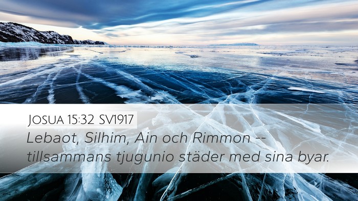Josua 15:32 SV1917 Bible Verse Image