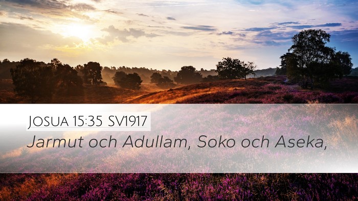 Josua 15:35 SV1917 Bible Verse Image