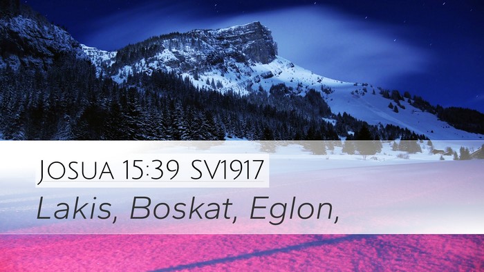 Josua 15:39 SV1917 Bible Verse Image