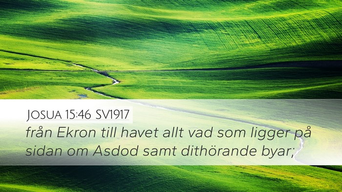 Josua 15:46 SV1917 Desktop Wallpaper - från Ekron till havet allt vad som ligger på - Desktop Bible Verse Wallpaper