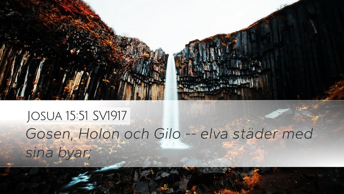 Josua 15:51 SV1917 Bible Verse Image