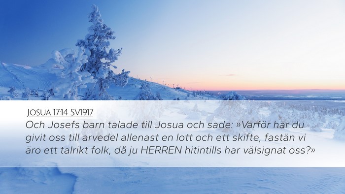 Josua 17:14 SV1917 Bible Verse Image