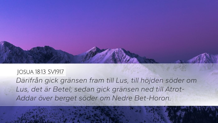 Josua 18:13 SV1917 Bible Verse Image