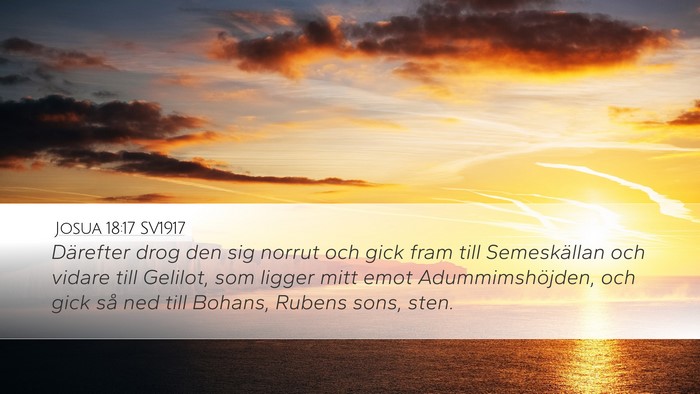 Josua 18:17 SV1917 Desktop Wallpaper - Därefter drog den sig norrut och gick fram till - Desktop Bible Verse Wallpaper