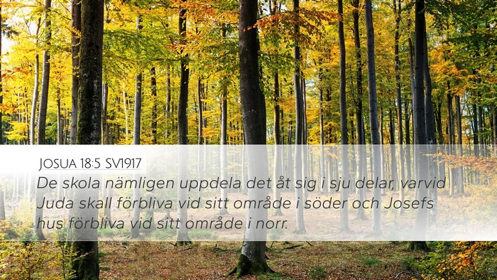 Josua 18:5 SV1917 Bible Verse Image