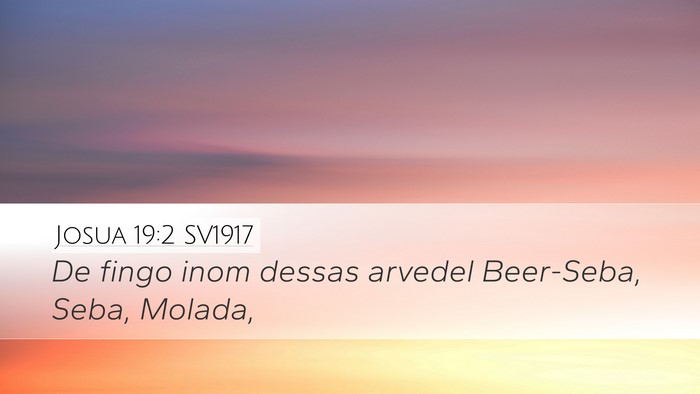 Josua 19:2 SV1917 Bible Verse Image