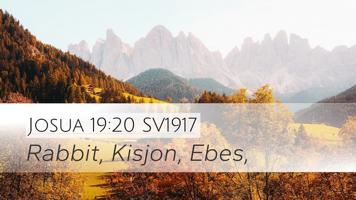 Josua 19:20 SV1917 Desktop Wallpaper - Rabbit, Kisjon, - Desktop Bible Verse Wallpaper