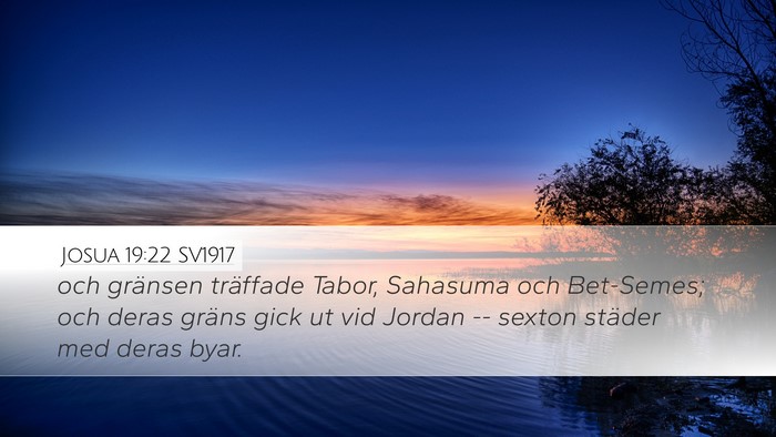 Josua 19:22 SV1917 Bible Verse Image