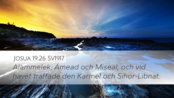 Josua 19:26 SV1917 Bible Verse Image