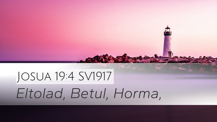 Josua 19:4 SV1917 Bible Verse Image