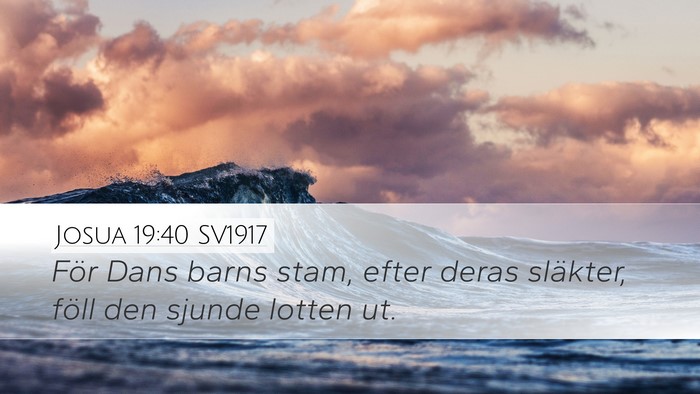 Josua 19:40 SV1917 Bible Verse Image