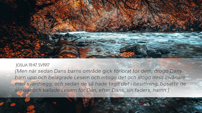Josua 19:47 SV1917 Bible Verse Image