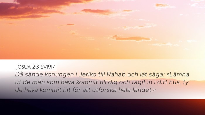 Josua 2:3 SV1917 Bible Verse Image