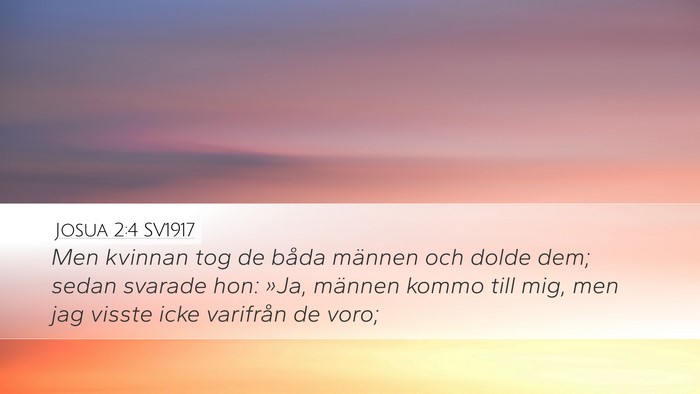 Josua 2:4 SV1917 Bible Verse Image