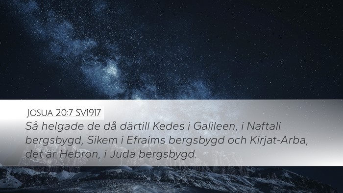 Josua 20:7 SV1917 Bible Verse Image