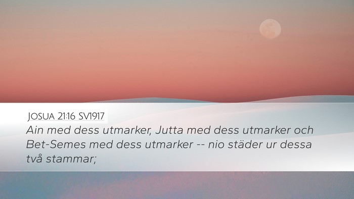 Josua 21:16 SV1917 Bible Verse Image