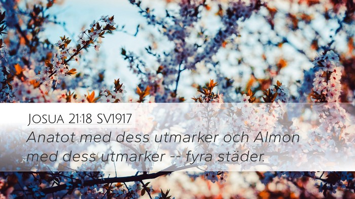 Josua 21:18 SV1917 Bible Verse Image