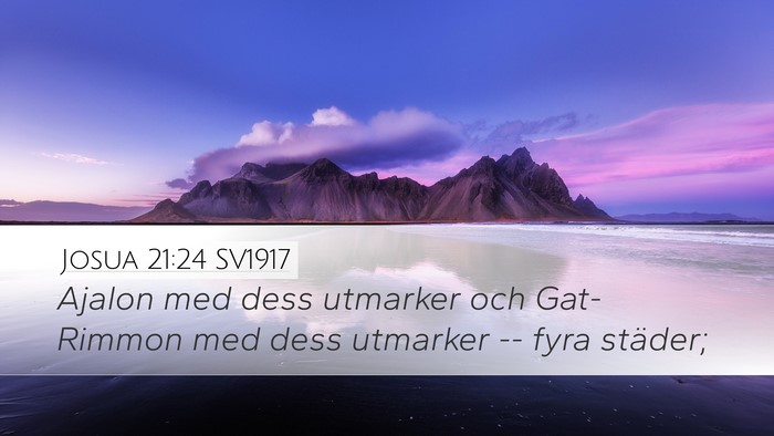 Josua 21:24 SV1917 Bible Verse Image