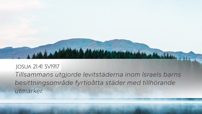 Josua 21:41 SV1917 Bible Verse Image