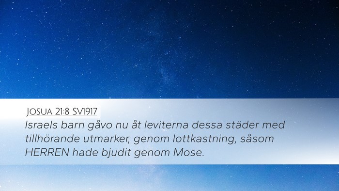 Josua 21:8 SV1917 Bible Verse Image