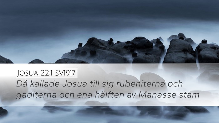 Josua 22:1 SV1917 Desktop Wallpaper - Då kallade Josua till sig rubeniterna och - Desktop Bible Verse Wallpaper