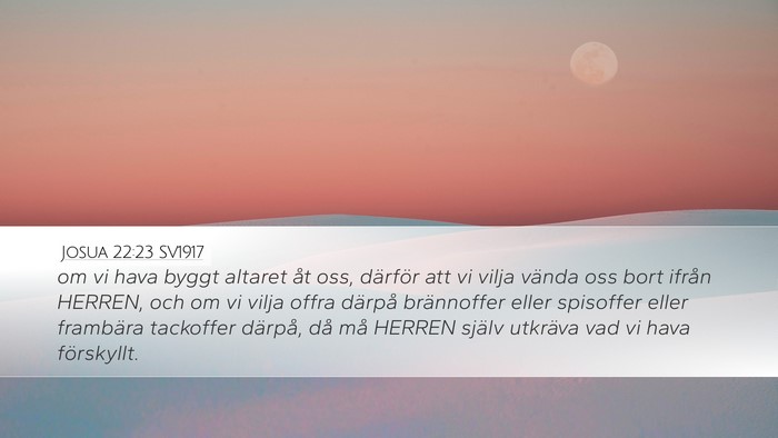 Josua 22:23 SV1917 Bible Verse Image
