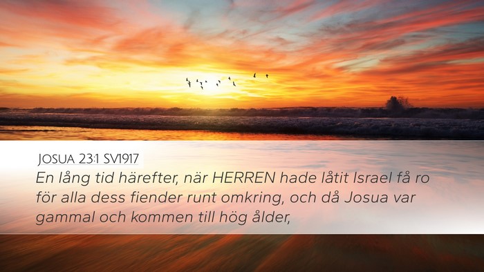 Josua 23:1 SV1917 Bible Verse Image