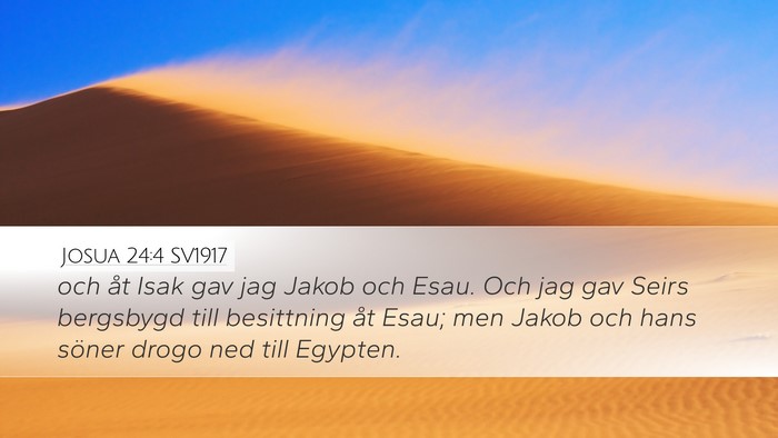 Josua 24:4 SV1917 Bible Verse Image