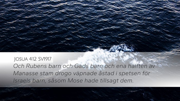 Josua 4:12 SV1917 Bible Verse Image