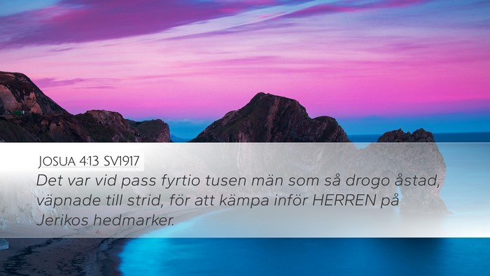 Josua 4:13 SV1917 Bible Verse Image