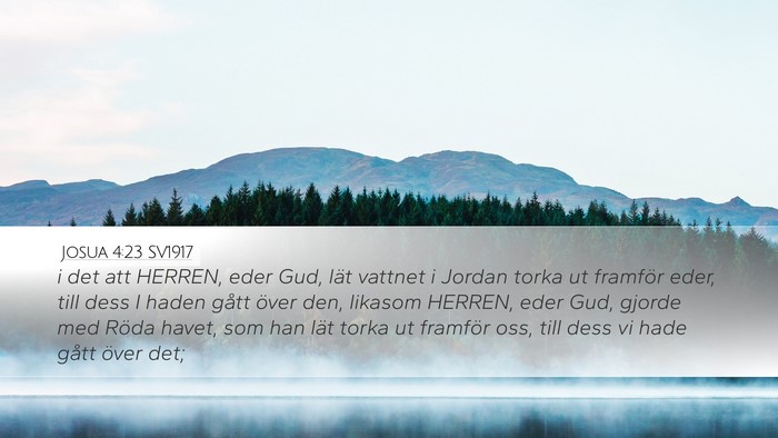 Josua 4:23 SV1917 Bible Verse Image