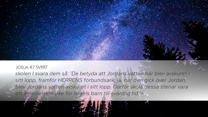 Josua 4:7 SV1917 Bible Verse Image
