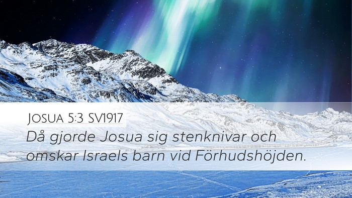 Josua 5:3 SV1917 Bible Verse Image